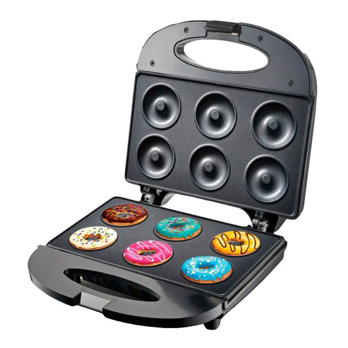 RAFF - Máquina para Hacer Donuts Maker Horno 6 Rosquillas RAF R-588