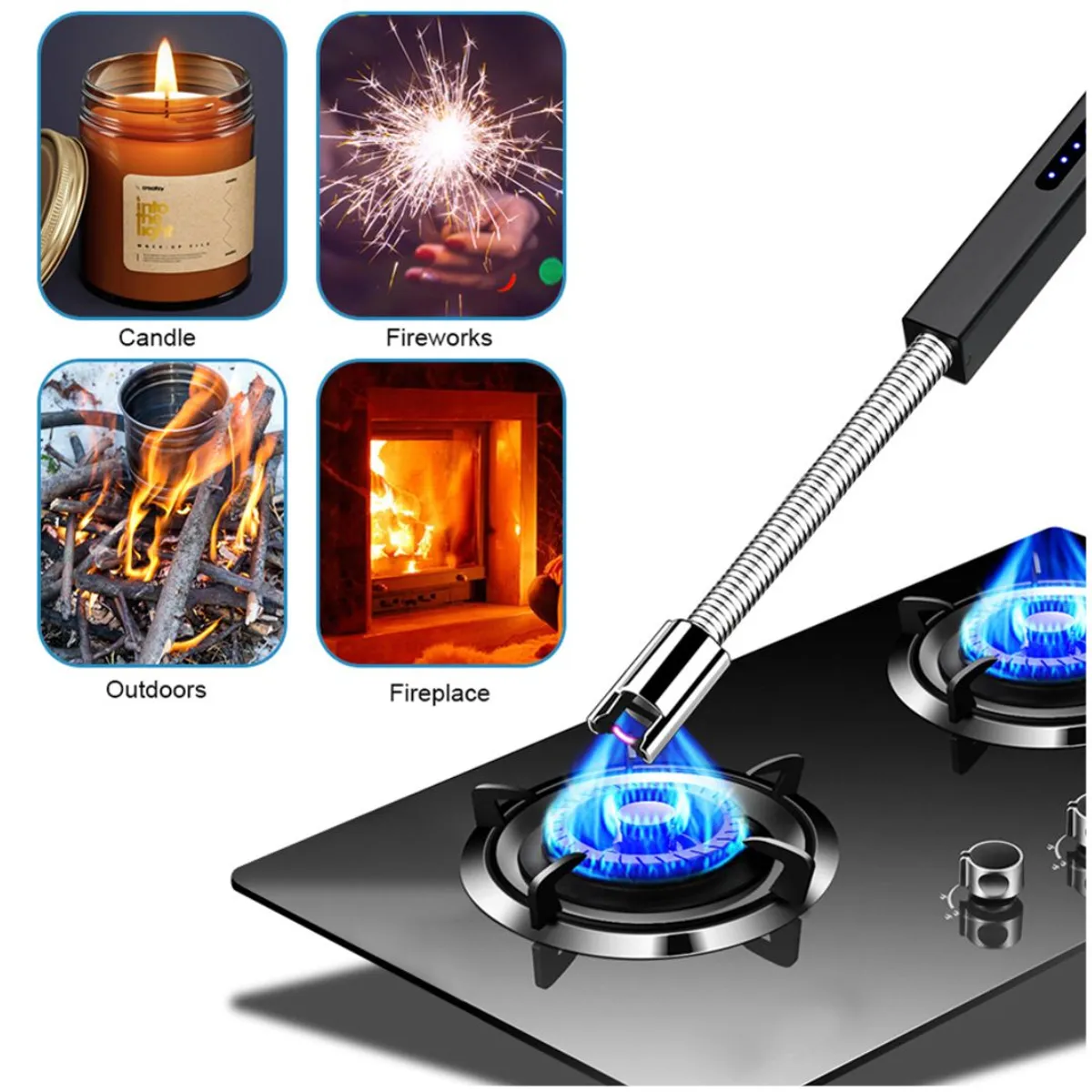 INSPIRA MARKET - Encendedor eléctrico de cocina recargable USB Color Aleatorio