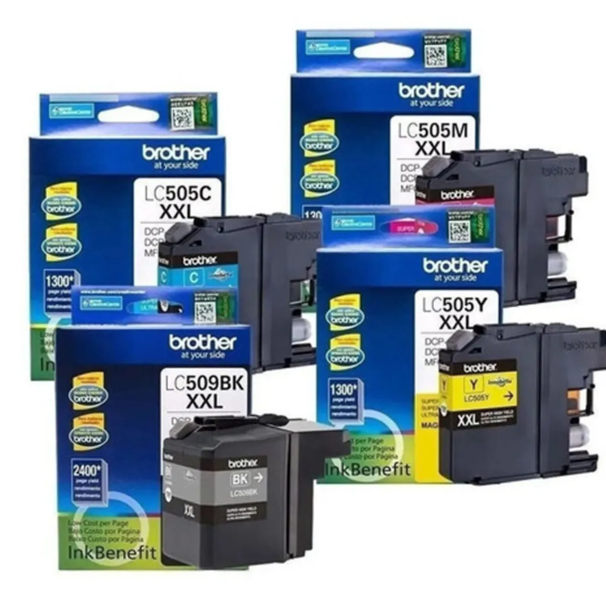 BROTHER - Pack de Tinta Original Brother LC505 colores + LC509 Negra