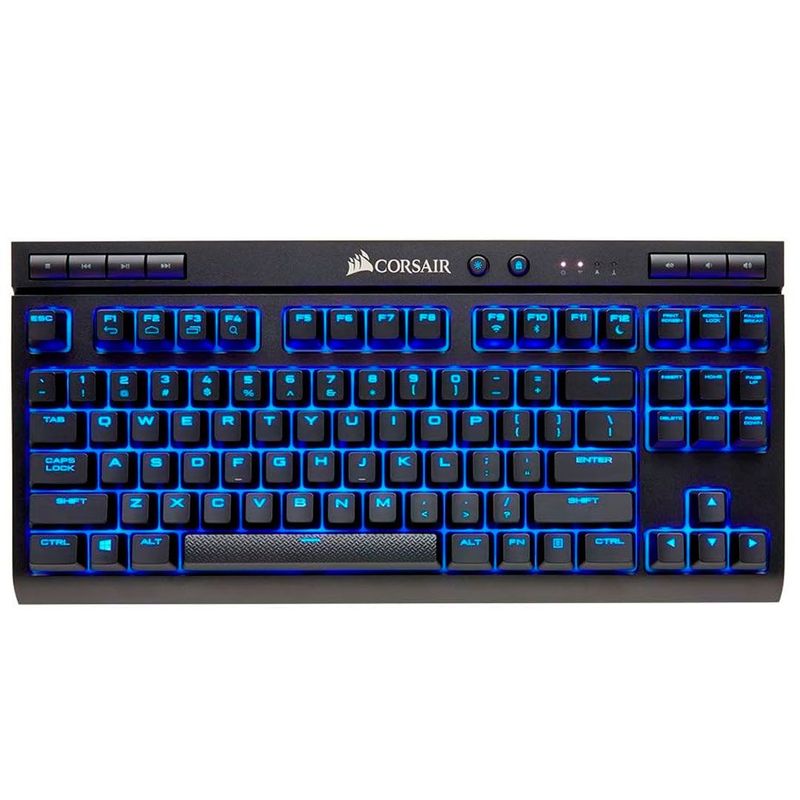 CORSAIR - Teclado mecánico inalámbrico para juegos K63 LED azul  CHERRY® MX Red