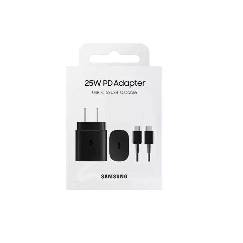 SAMSUNG - Cargador Samsung 25W Con Cable - Negro