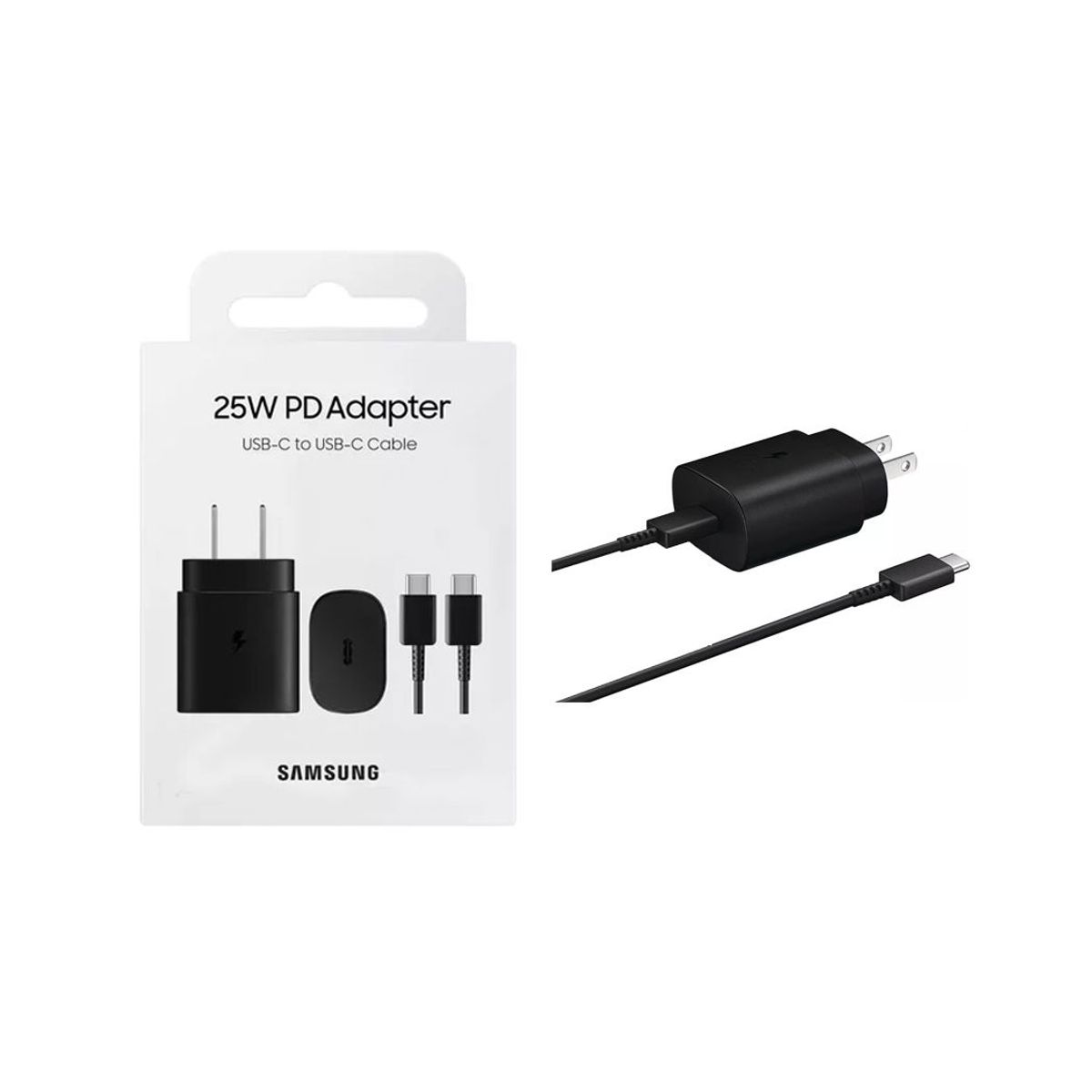 SAMSUNG - Cargador Samsung 25W Con Cable - Negro