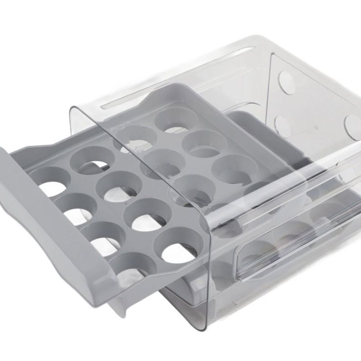 GENERICO - Organizador de Huevos bandeja cajón con doble Refrigerador
