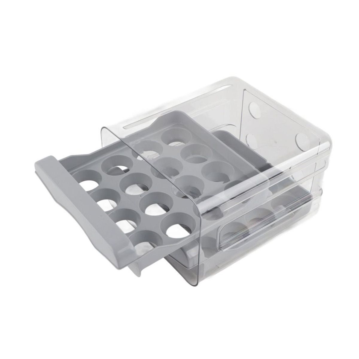 GENERICO - Organizador de Huevos bandeja cajón con doble Refrigerador