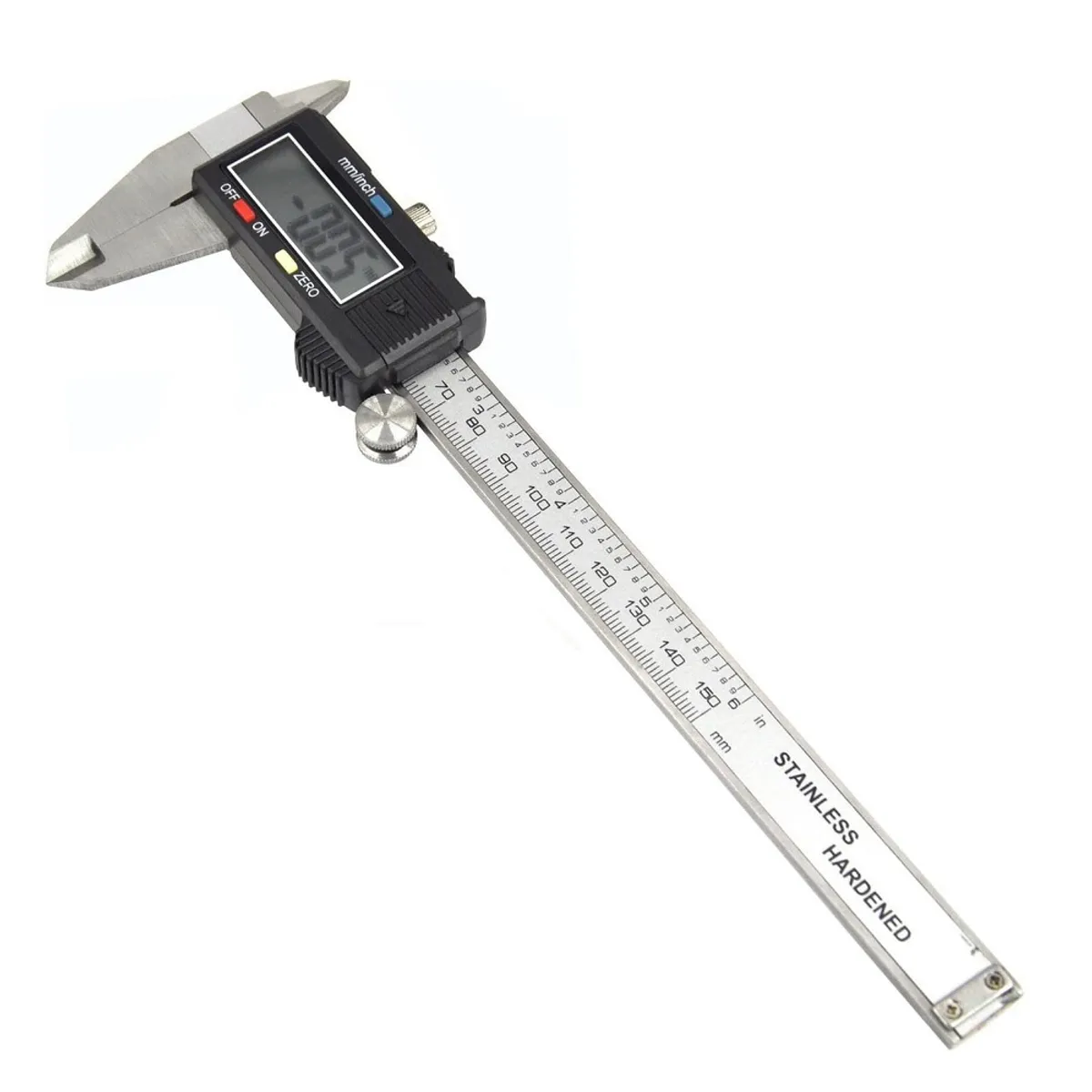 GENERICO - Calibrador Vernier digital 150 mm 6 pulgadas Acero Inoxidable Mas Estuche