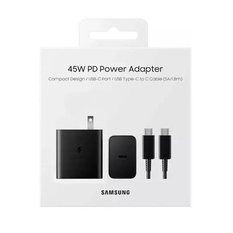 SAMSUNG - Cargador Super Fast Charge Samsung 45W Galaxy S22 Ultra Z fold 4