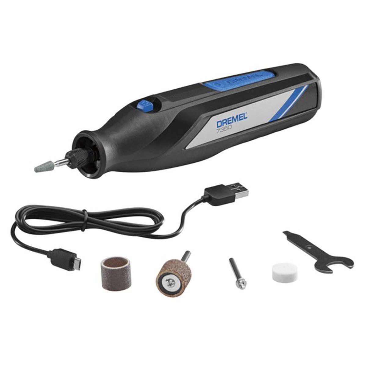 DREMEL - Multiherramienta inalámbrica 4v 12000 Rpm + 5 Accesorios Dremel 7350