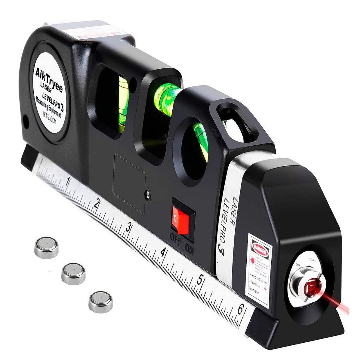 GENERICO - Nivelador Con Laser y Wincha 2.5m  Multifunción