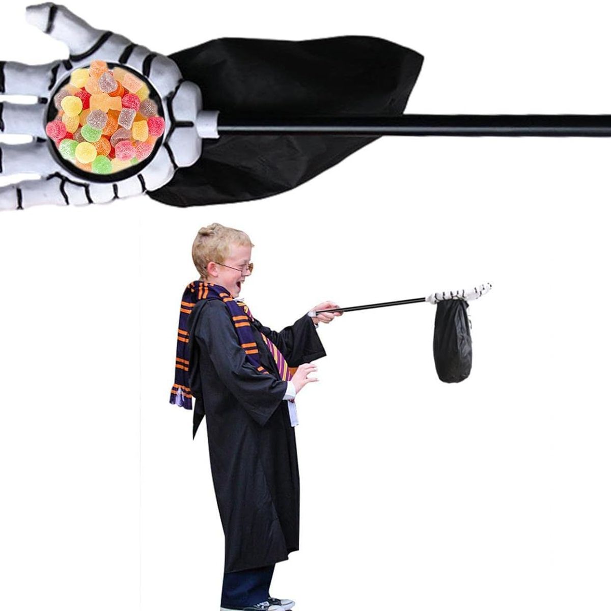 GENERICO - Mano dulcera para dulces calavera para halloween