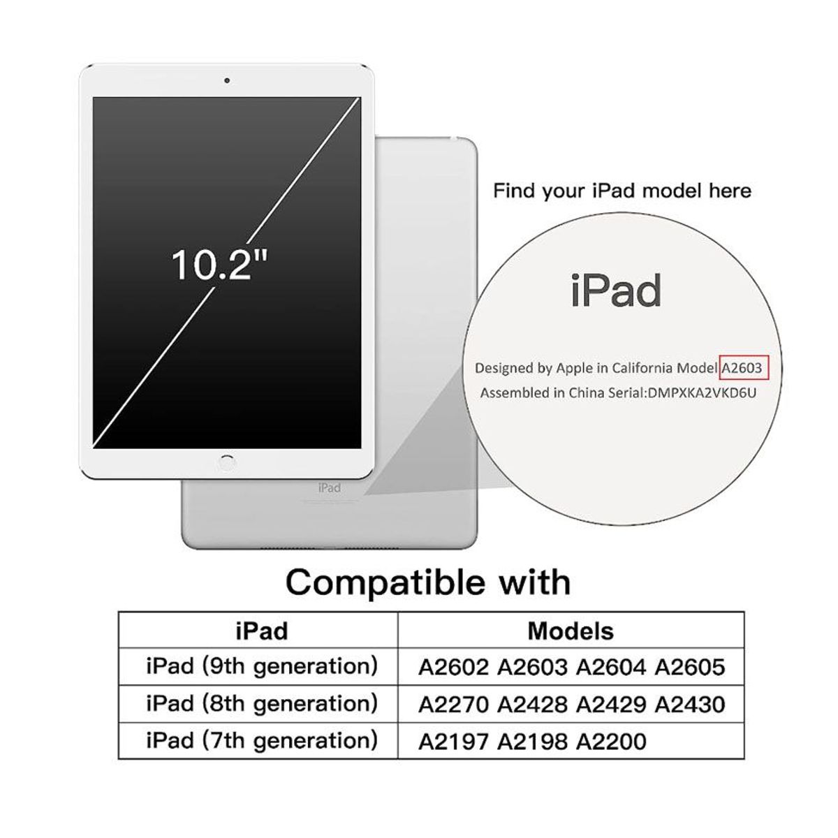 CASE - Protector Folio Stand Cover Portalapiz iPad 10.2 (9na, 8va Gen)