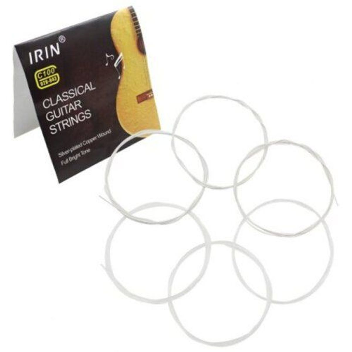 GENERICO - Set de Cuerdas Clear Nylon para Guitarra Acústica Irin C100