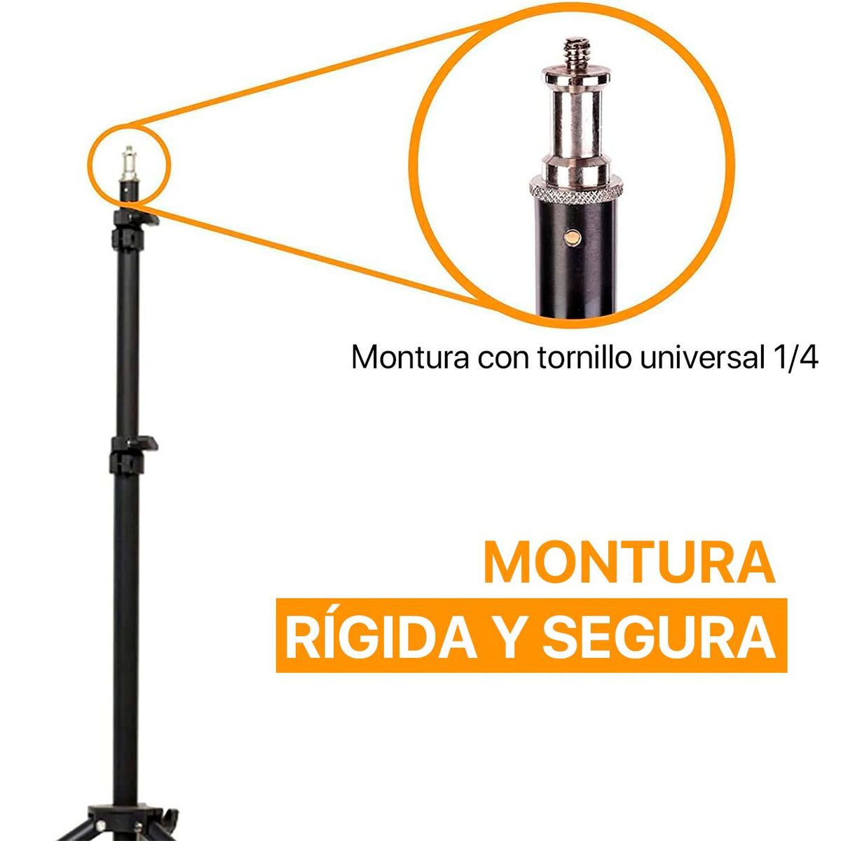 GENERICO - Trípode Celulares Cámaras 210cm Adaptador Celular Y Perno Universal