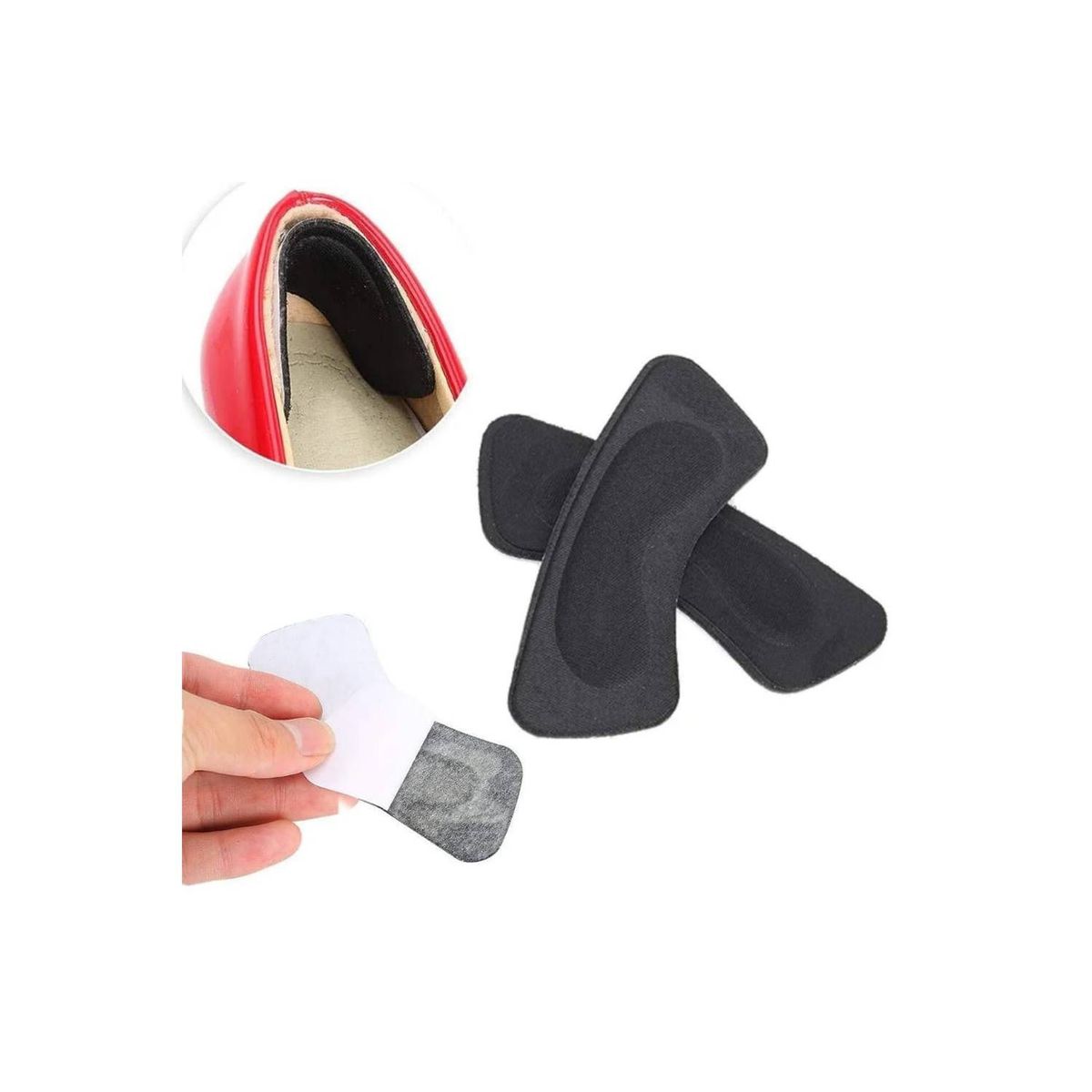 GENERICO - Protector  Talon Extra Suave Comodidad Negro