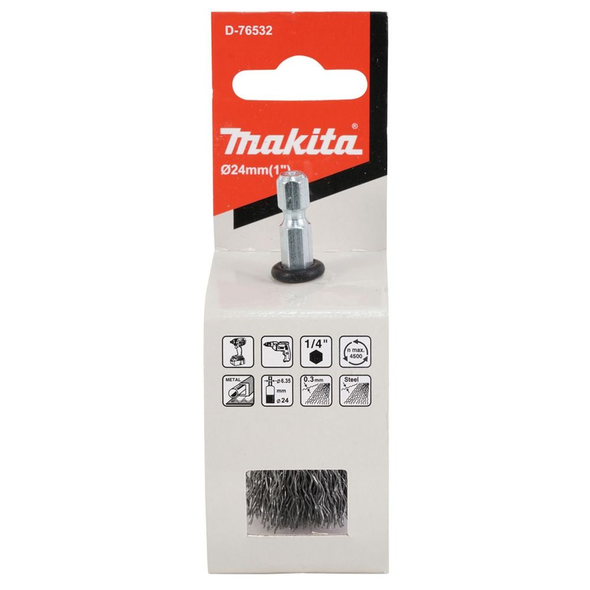 MAKITA - CardaCepillo Copa 14x24mm Ondulado para Taladro Makita D-76532