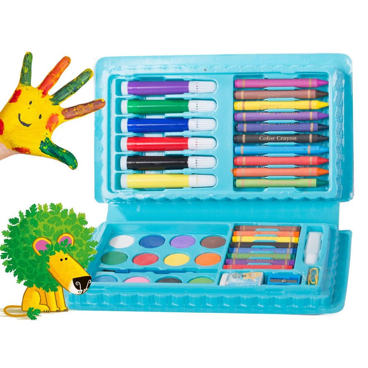 GENERICO - Set de arte 42 piezas kit para pintar escolar