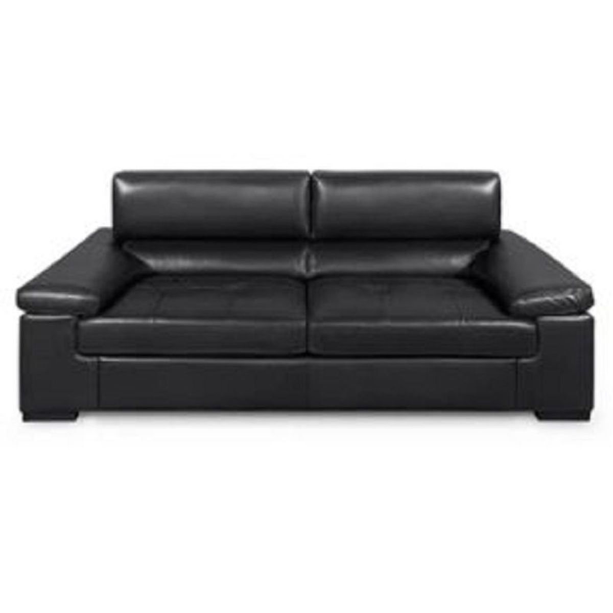 DMUEBLES - Dmuebles Sofá 100% Cuero Berlín 3 Cuerpos Negro.