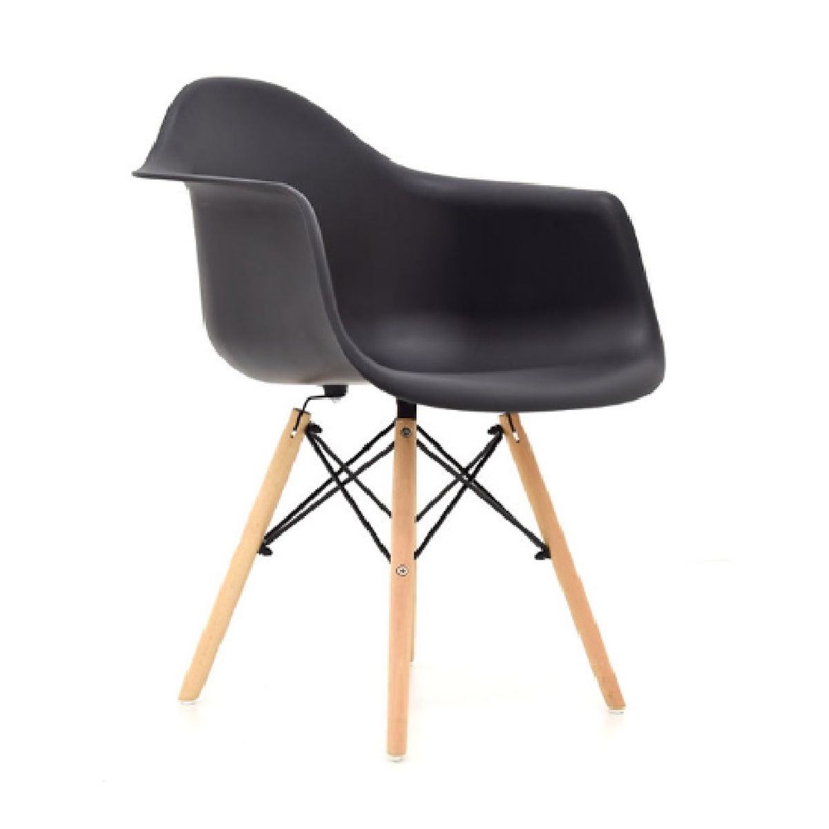MOBELART - Silla Diseño Eames con brazos Negro möbelArt