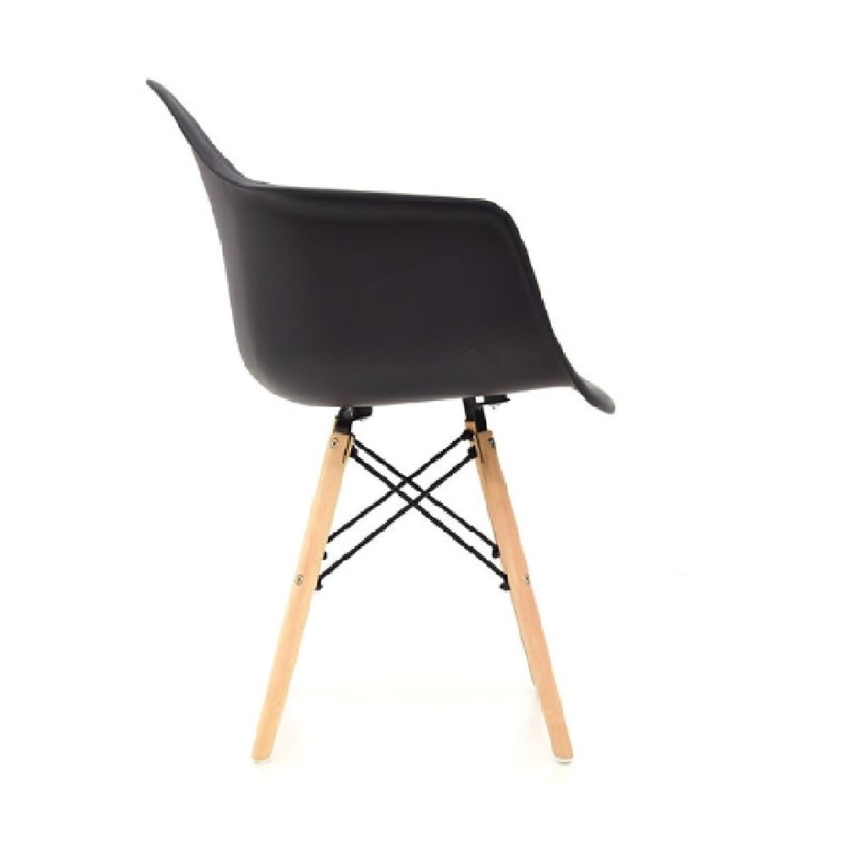 MOBELART - Silla Diseño Eames con brazos Negro möbelArt