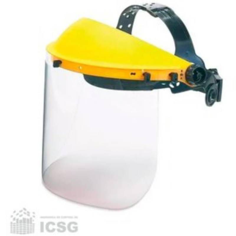 GENERICO - semicasco protector facial amarillo