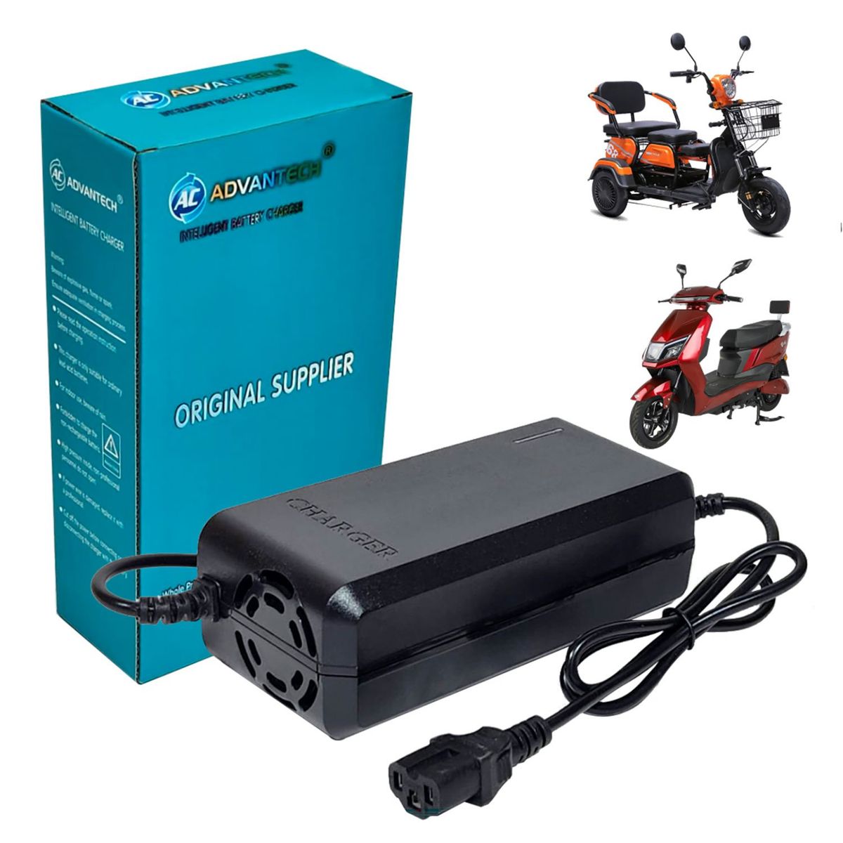 ADVANTECH - Cargador 60V 20Ah Para Moto Eléctrica Batería Plomo Acido