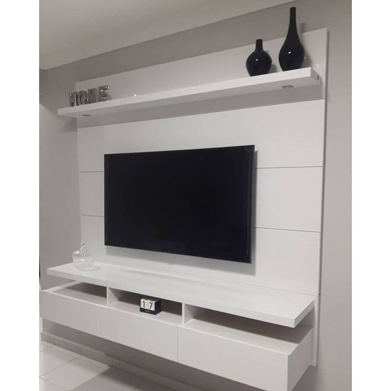 AMUEBLE - Centro de Entretenimiento panel de TV  NAPOLI GOLD melamina