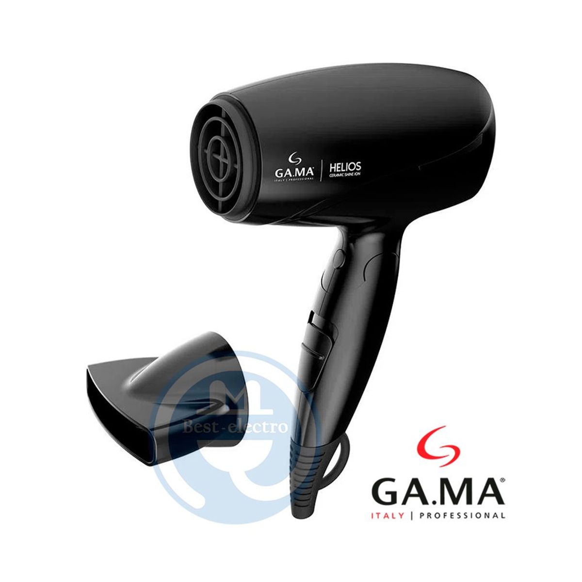 GAMA - Secador Gama Helios Ceramic Shine Ion con Mango Plegable 1600 Watts