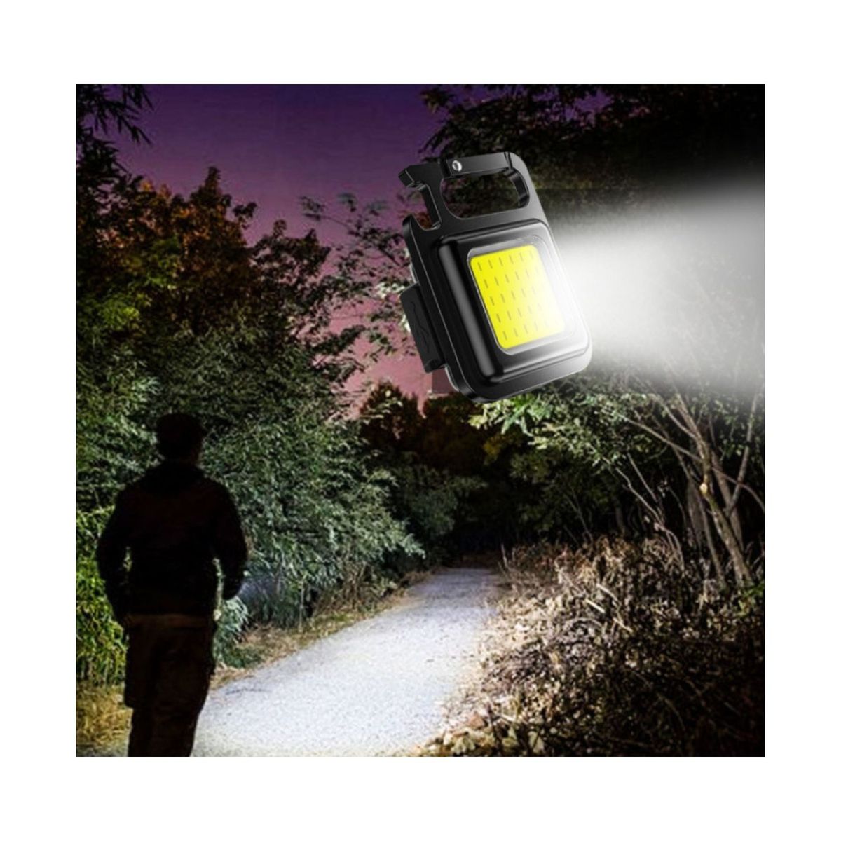 ROHS - Mini Linterna Luz Led Modelo Llavero Recargable x2 uni