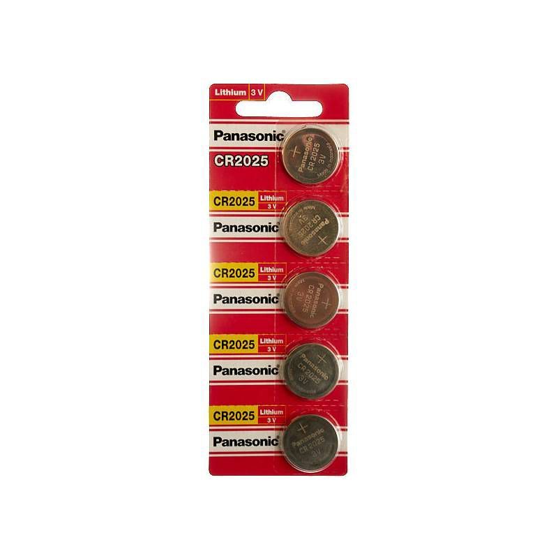 PANASONIC - PILAS CR2025 3V LITIO X 5 UNIDADES PANASONIC
