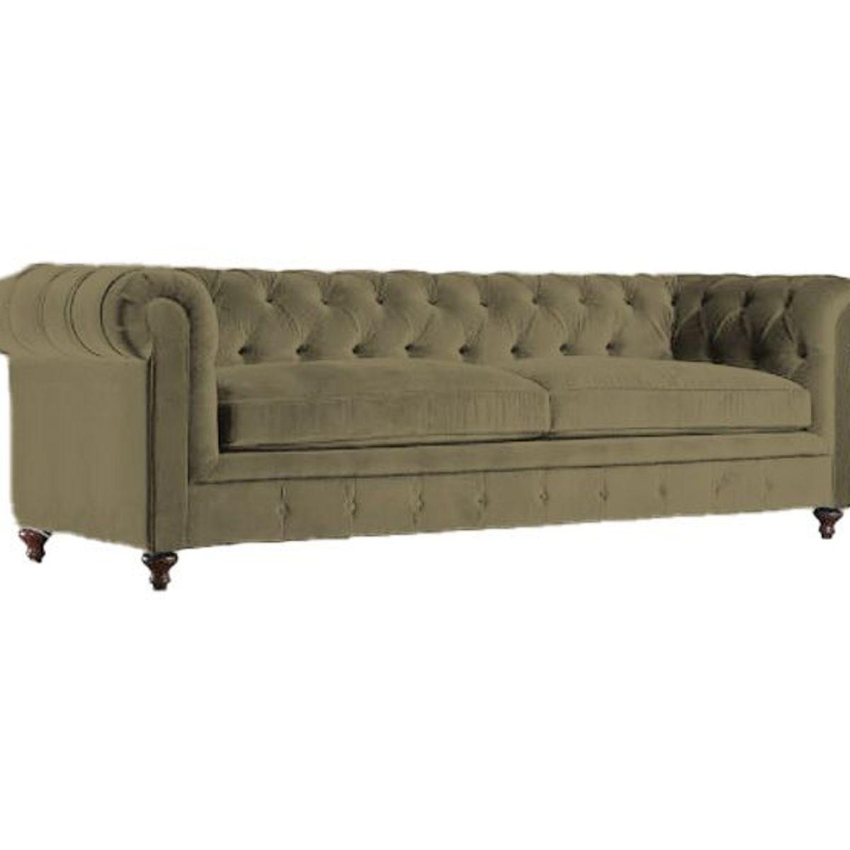 BARAKA HOME - Sofá Cheesterfield 3 cuerpos Kozani - Beige Oscuro