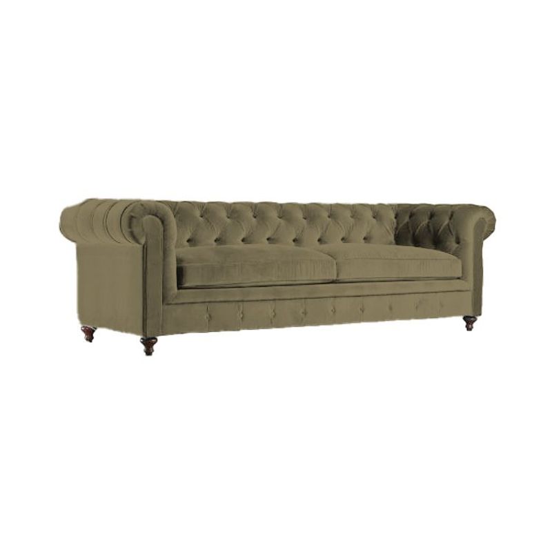 BARAKA HOME - Sofá Cheesterfield 3 cuerpos Kozani - Beige Oscuro