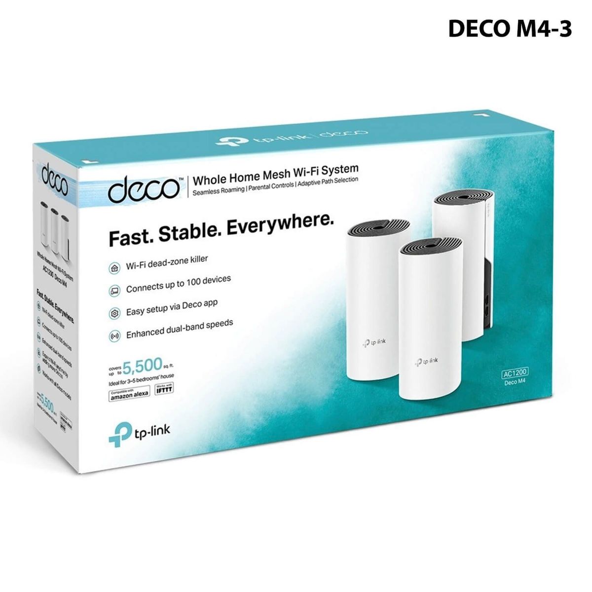 TP LINK - TP-LINK MESH KIT-3 AC1200, 2 ANTENAS INT, 2 PUERTOS GB (DECO M4-3)