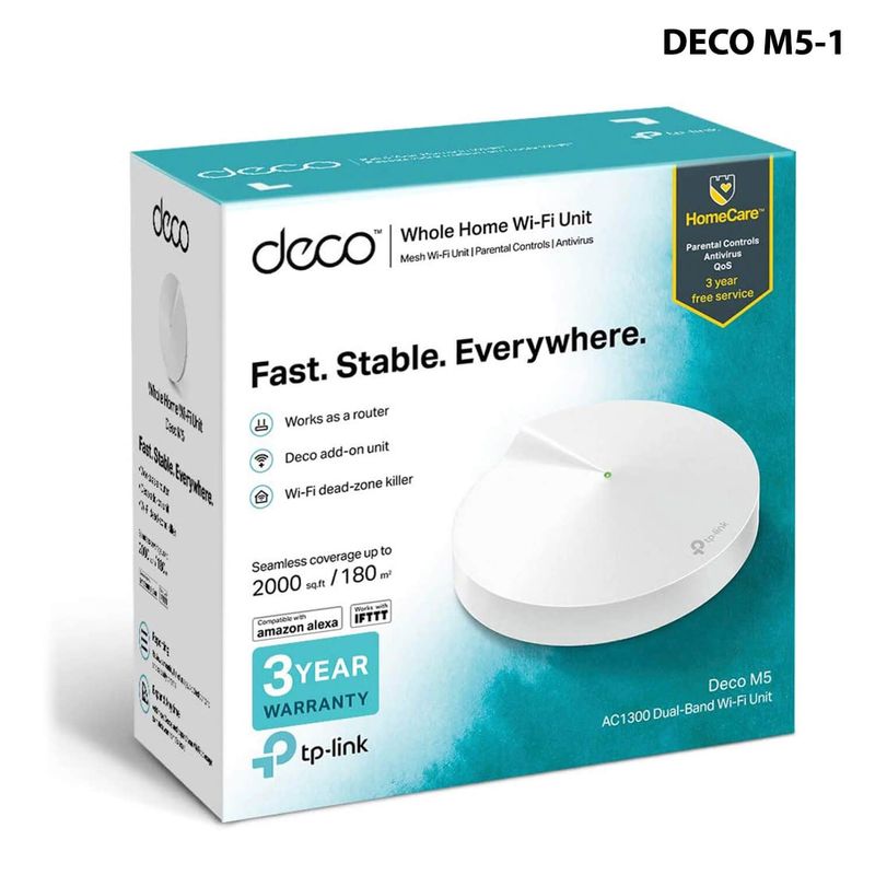 TP LINK - TP-LINK MESH KIT-1 AC1300, 4 ANTENAS INT, 2 PUERTOS GB (DECO M5-1)