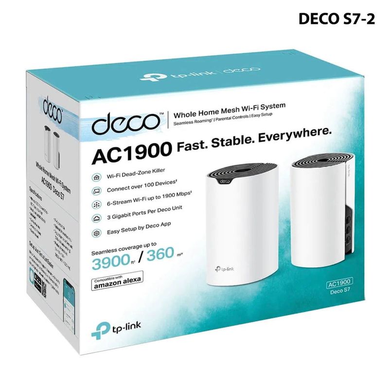 TP LINK - TP-LINK Wi-Fi MESH INTELIGENTE DOBLE BANDA AC1900 KIT 2 (DECO S7-2)