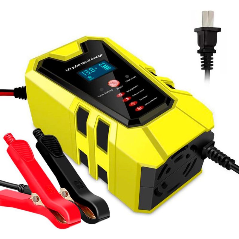 GENERICO - Cargador de Batería Para Auto Moto de 12V 6A Inteligente