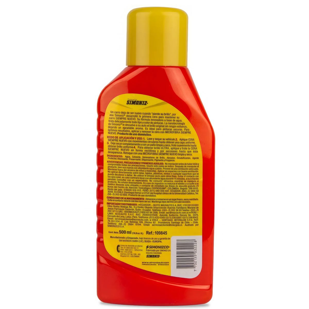 SIMONIZ - Cera Simoniz Liquida Siempre Nuevo 500ml Neutral