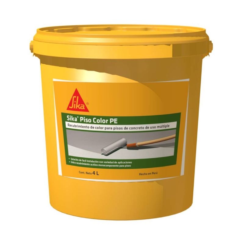 SIKA - Pintura Acrílico Sika Piso Color PE Gris 4L