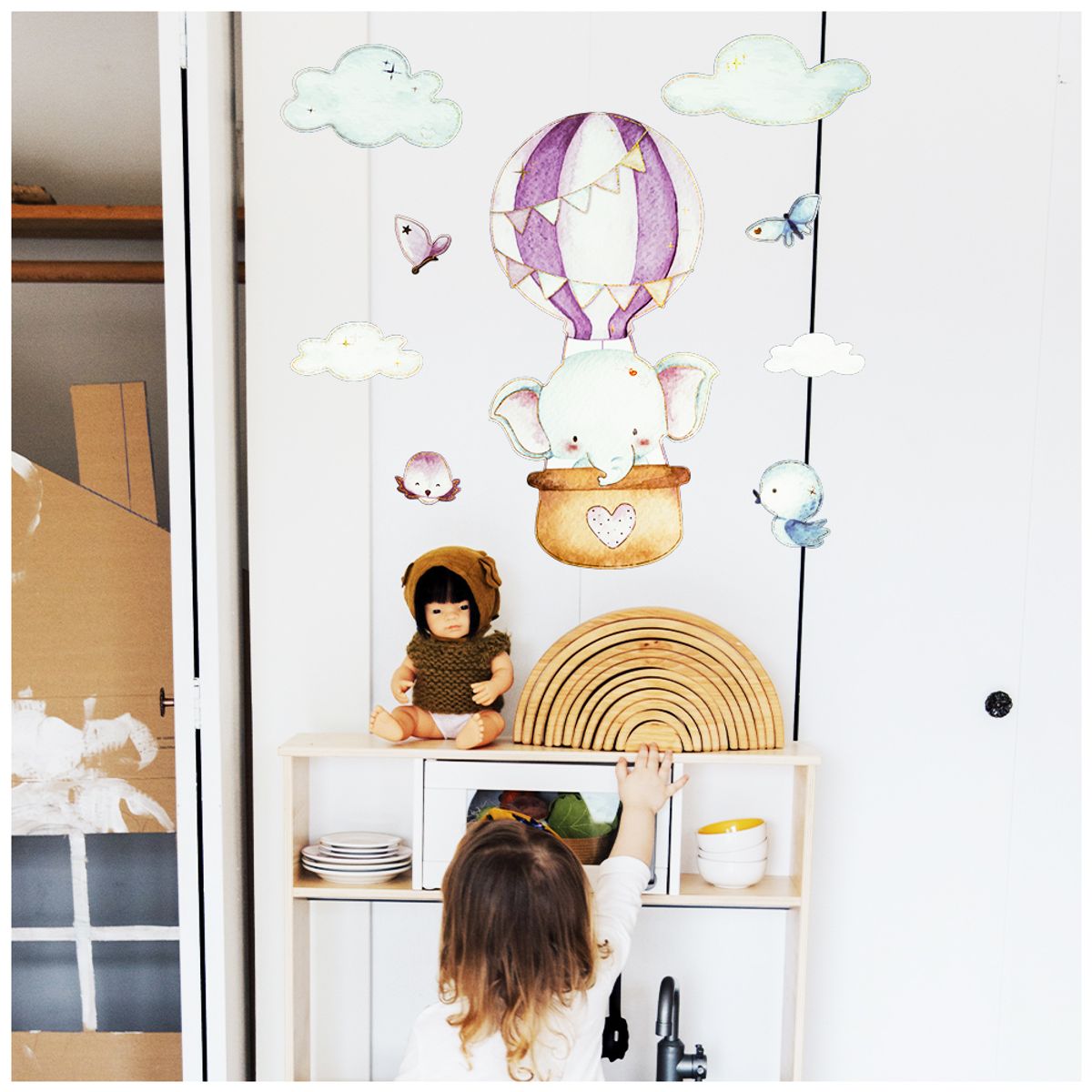 KELLER - Sticker Decorativo Infantil 3D 60X30cm S76 Elefante