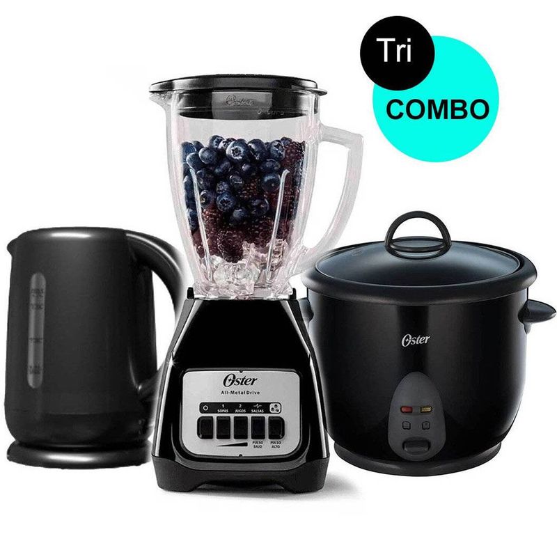 OSTER - TriCombo Oster Licuadora BLSTKAG-BPB 2v Olla Arrocera CKSTRC1700B