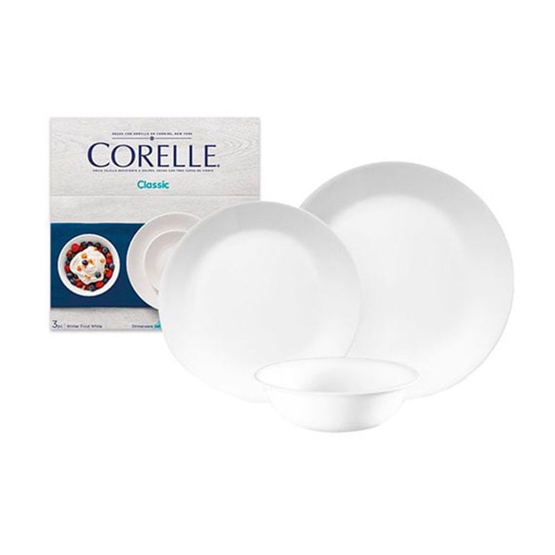 CORELLE - Vajilla Corelle  3 Piezas - Blanco Personal -300074