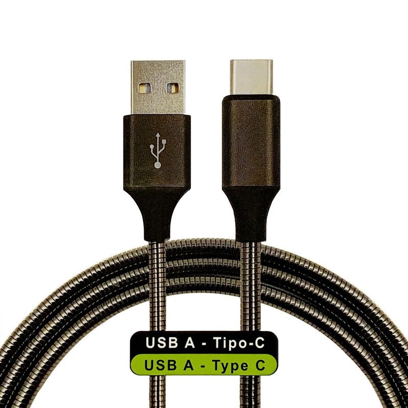 MUNAIQUI - Cable USB A Tipo C 120cm Marca Munaiqui con Recubrimiento Metálico