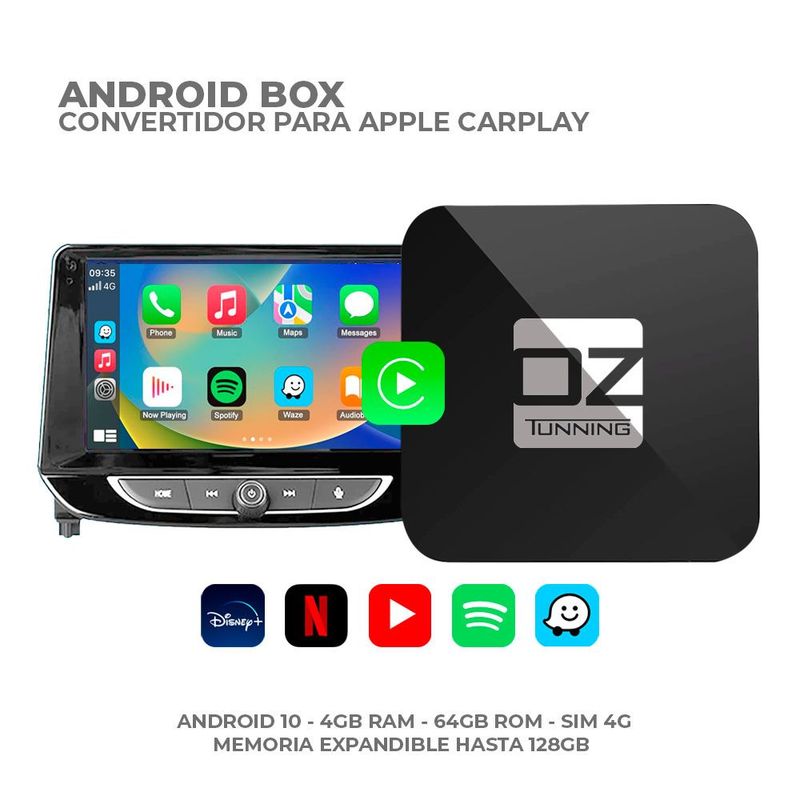 OZ TUNNING - Convertidor CarPlay a Android Ai Box 128GB Snapragon 8