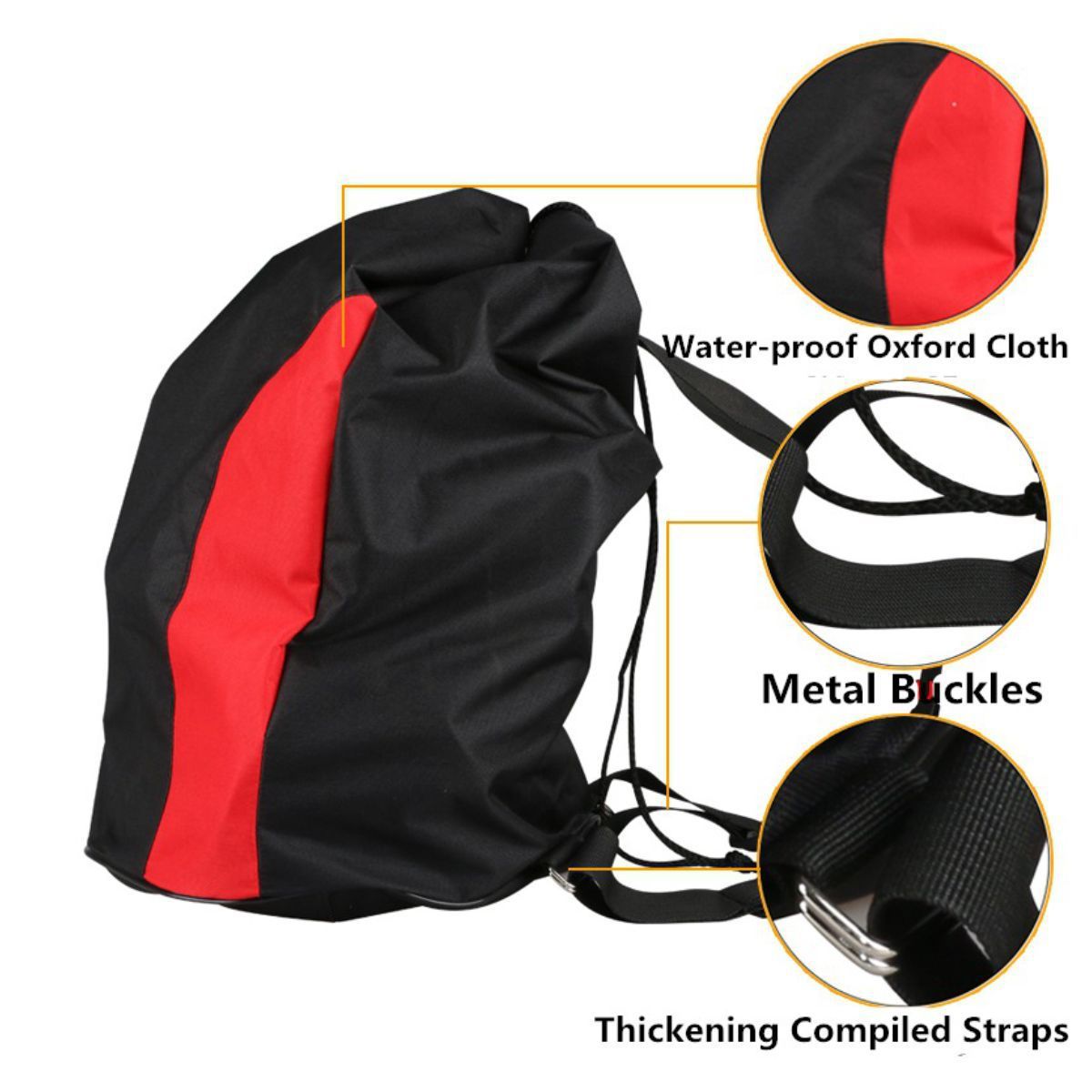 GENERICO - Bolso de Taekwondo  Importado Negro con Rojo