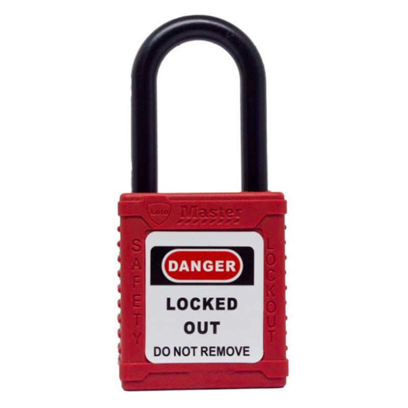 LOTO MASTER - CANDADO CORTO AISLADO COLOR ROJO