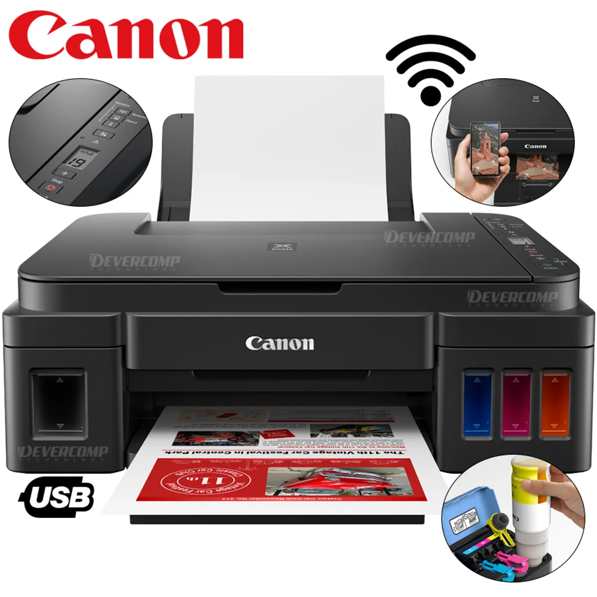 CANON - Impresora Canon G3110 Multifuncional Wifi