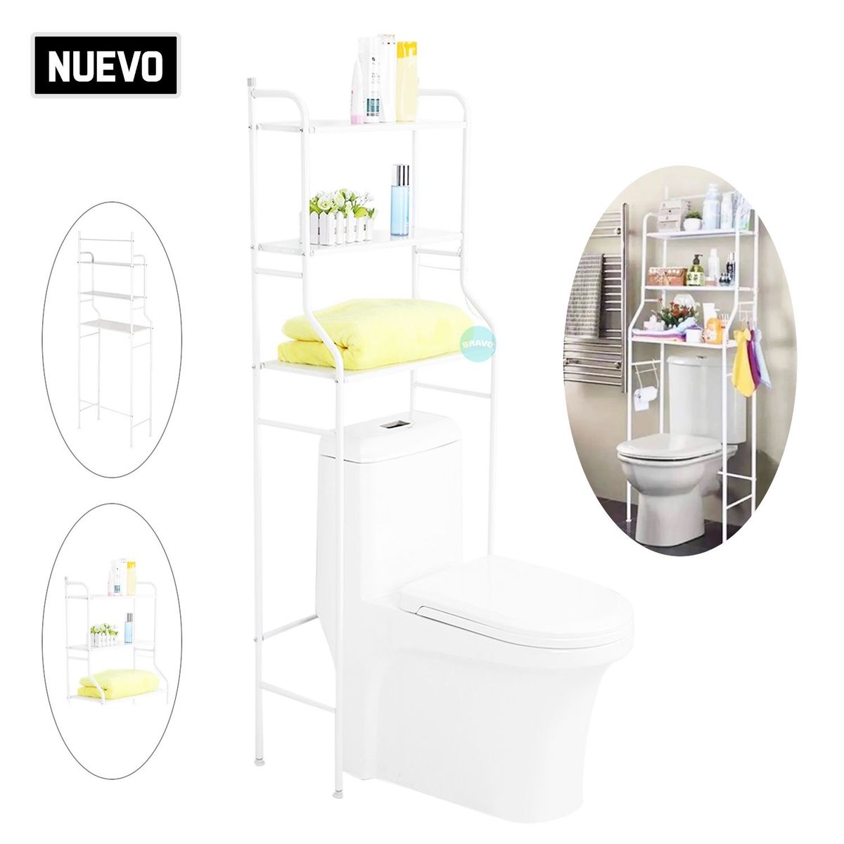 GENERICO - Organizador Estante Para Baño 3 Niveles