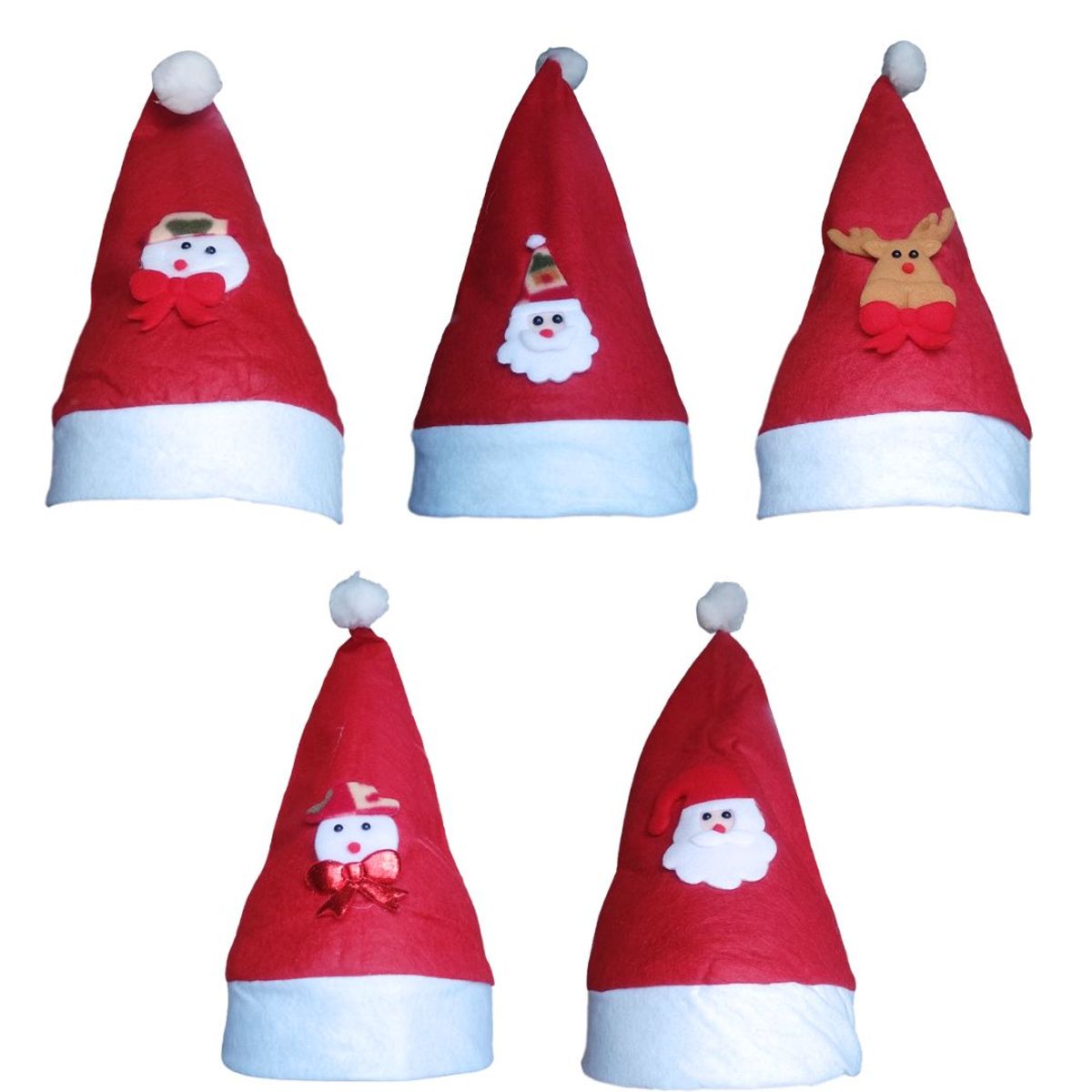 GENERICO - Gorro navideño diseños aleatorios pack x 6