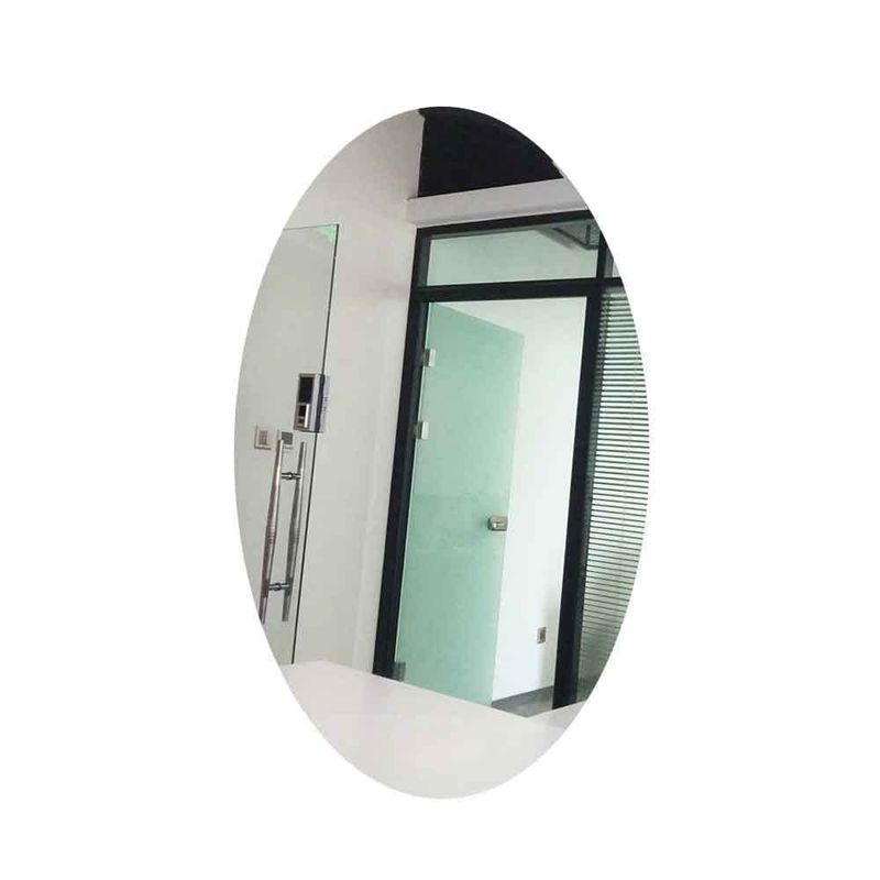 GENERICO - Espejo acrilico adhesivo para pared ovalado decorativo 40cm x 30cm