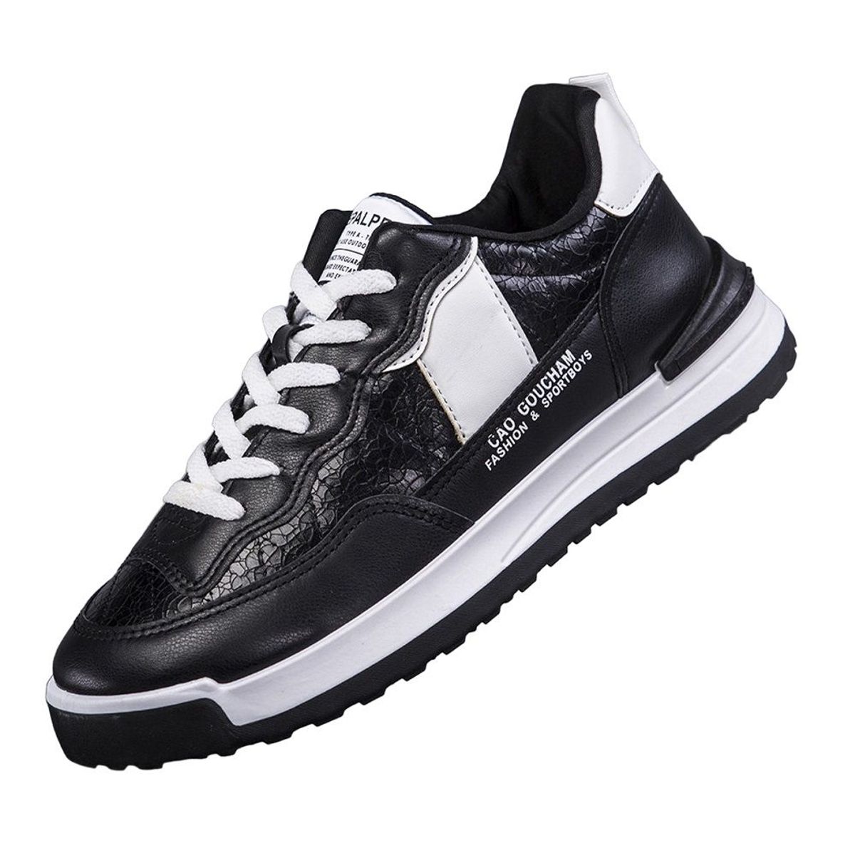 GENERICO - Zapatillas Pic Runner YJ-221016-DZ-2 talla 41US negro con blanco para hombre