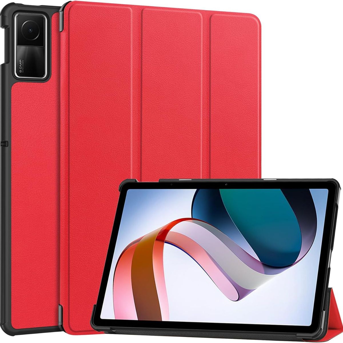GENERICO - Funda Bookcover para Tablet Xiaomi Redmi Pad SE Rojo