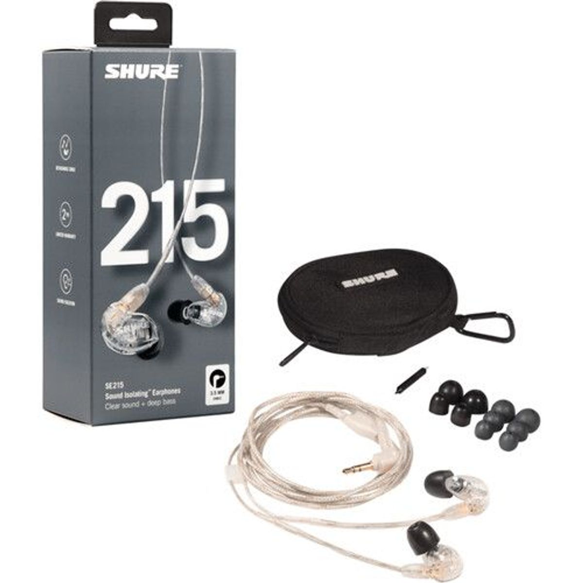 SHURE - Shure Se215-CL Audífonos In Ear Con Cable Para Monitoreo